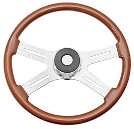 29500-CLASSIC-18" Wood steering wheel with Classic Design. Fits Peterbilt July 1993-April 2001 18"